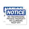 Signmission No Trespassing Private Property No Climbing OSHA Notice Sign, Plastic, 10in W x 7in L, 2PK OS-2PACK-NS-P-710-L-14970 - alternate 1